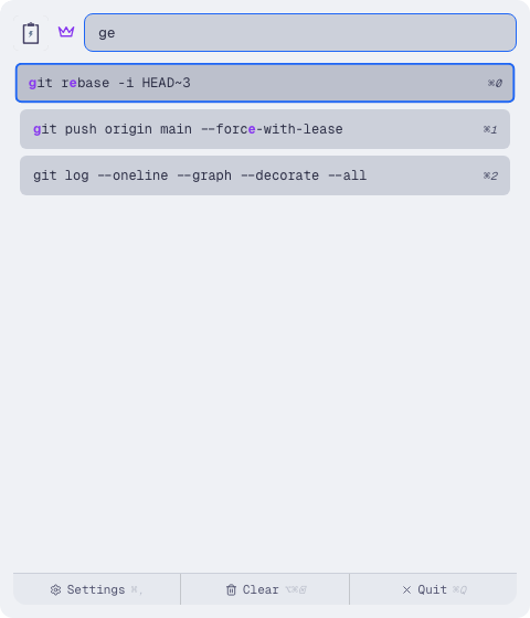 Find any clip in milliseconds.